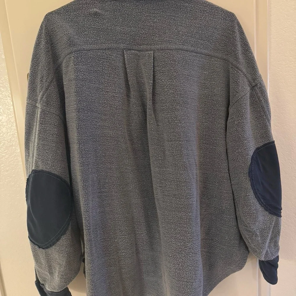 Free People Blue Sherpa Jean Jacket - Picture 2 of 8